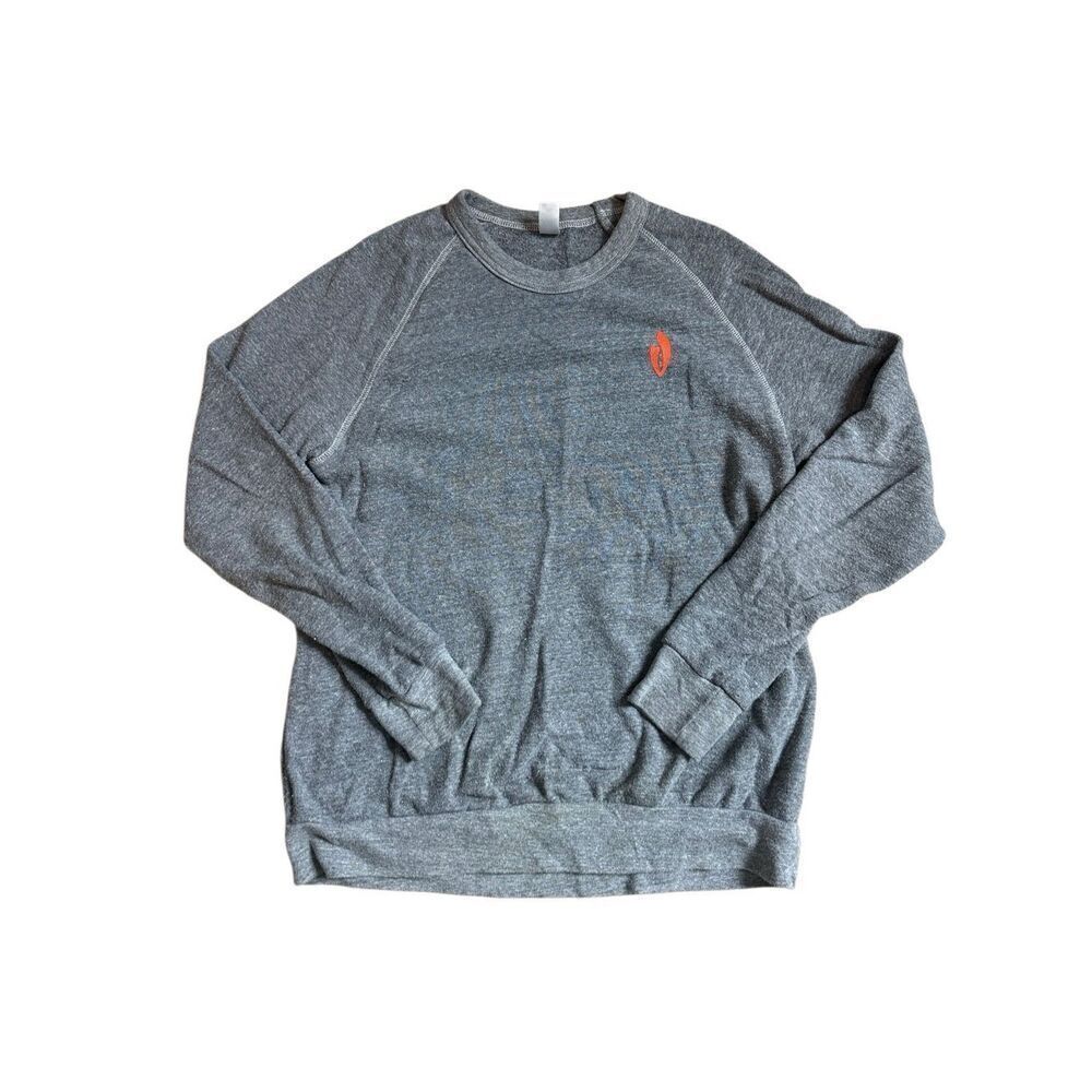 Alternative Grey Logo Pullover Crewneck Sweatshirt Large Unisex